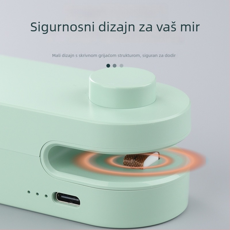 Mašina za zatvaranje vrećica za užinu, prijenosna mini, 5V/2,5W, baterija 18650, ABS kućište, model MR-F102