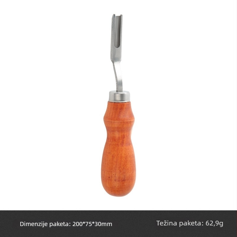 Edge Scraper s drvenom drškom – Leather DIY Tool, French Wide Edge, Thinning Knife (Origin: Anhui; Brand: Yl; Nije uvezeno)