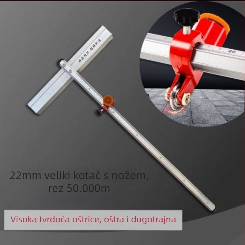 BALO Ordinary glass knife – rezač pločica s velikim kotačićem i T-oblika noža, za rezanje pločica, stakla i podnih pločica; kliješta za razdvajanje pločica