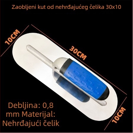 3-djelni set od nehrđajućeg čelika za bazen – ravne špatule za beton, žbuku i suhozid