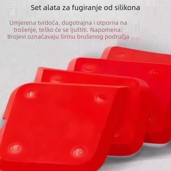 Silikonski scraper za završne šavove stakla, za vrata i prozore. Značka: Friendly; Model: Flat knife; Glavno tržište: Oceanija
