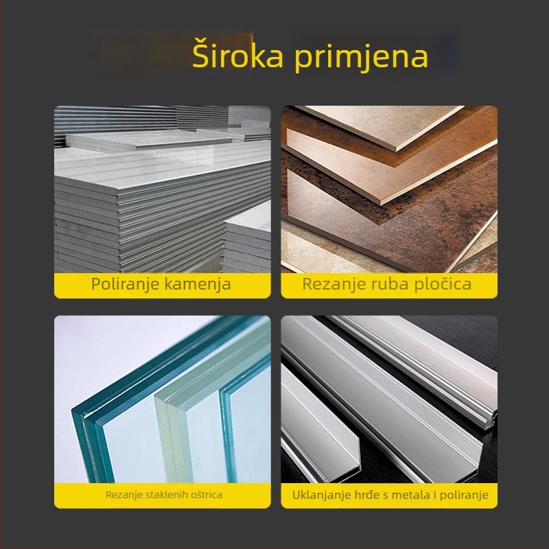 Diamantska ručna pločica za obradu i poliranje rubova pločica, zrnatost 60/100/200/400, elektroplatiranje, spoj od metalnog legura