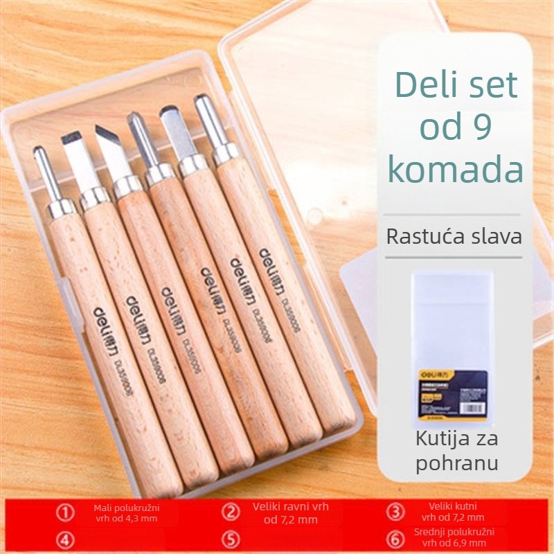 Set noževa za drvorezbarstvo – Ručno izrađeni, alati za korijen rezbarenje i drvo, model DL359012, brend Effective, mogućnost prilagodbe