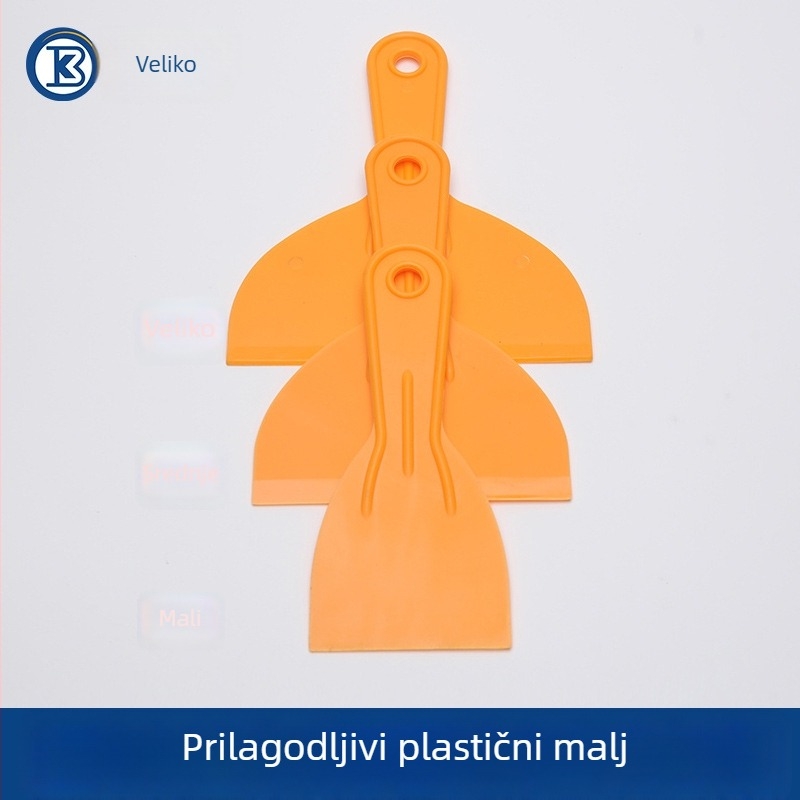 Plastični špahtla za mort – čišćenje tapeta, stakla i pločica, uklanjanje ljepila, alat za fuge – Model Plastic Oil Scraper, Branda Green Teng