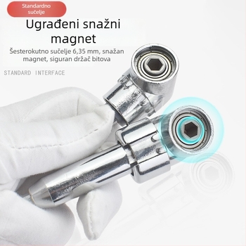 Nigao Aluminijski nastavak za bušilicu – ugaoni adapter s univerzalnom spojem i šesterokutnim bitom – profissionalni nastavci za ključe