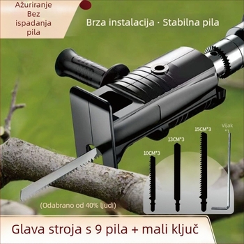Glava za pretvorbu bušilice u recipročnu pilu – plast, kućna uporaba, univerzalno drvoobradno, višestruko rezanje