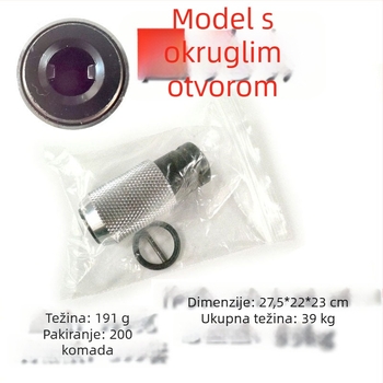 Adapter konverzijske glave bušilice — kvadratni i okrugli osovinski dio, glava sa četiri otvora, 1/2 inča za udarnu glavu, karbonska čelika
