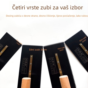 Hongtaiya Špatula za epoxy podnu boju s nazubljenom čeličnom oštricom za samonivelirajuće primjene