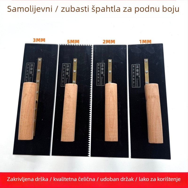 Hongtaiya Špatula za epoxy podnu boju s nazubljenom čeličnom oštricom za samonivelirajuće primjene