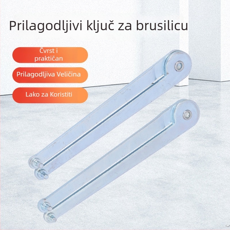 Ključ za kutnu brusilicu, podesiv i pomični, model 9523, od željeza