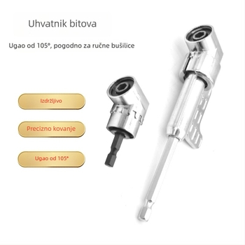 105° kutni adapter za bitove s produženim osovinom i univerzalnim spojem za bušilice u uskim prostorima • Brand: ZHCY • Materijal: 40 chrome