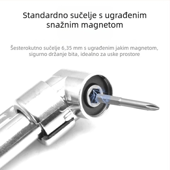 105° kutni adapter za bitove s produženim osovinom i univerzalnim spojem za bušilice u uskim prostorima • Brand: ZHCY • Materijal: 40 chrome