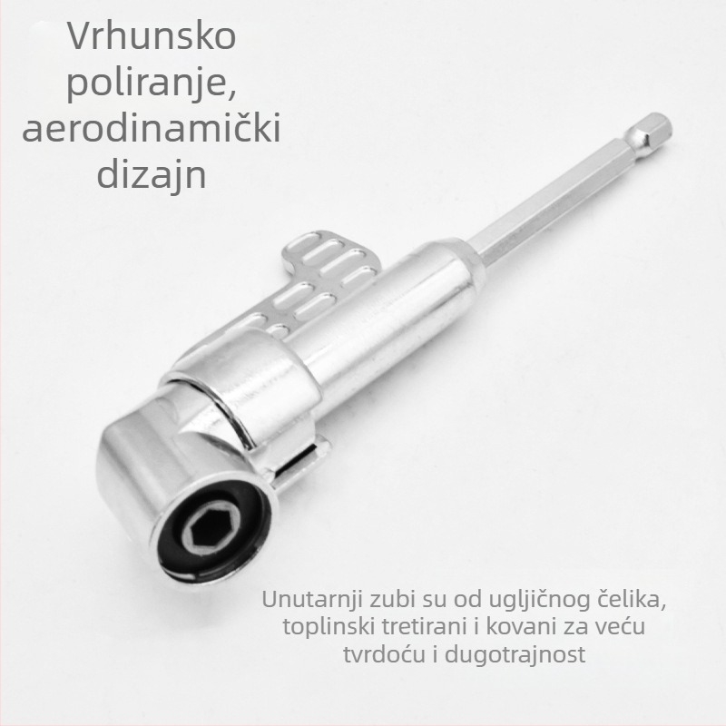 105° kutni adapter za bitove s produženim osovinom i univerzalnim spojem za bušilice u uskim prostorima • Brand: ZHCY • Materijal: 40 chrome