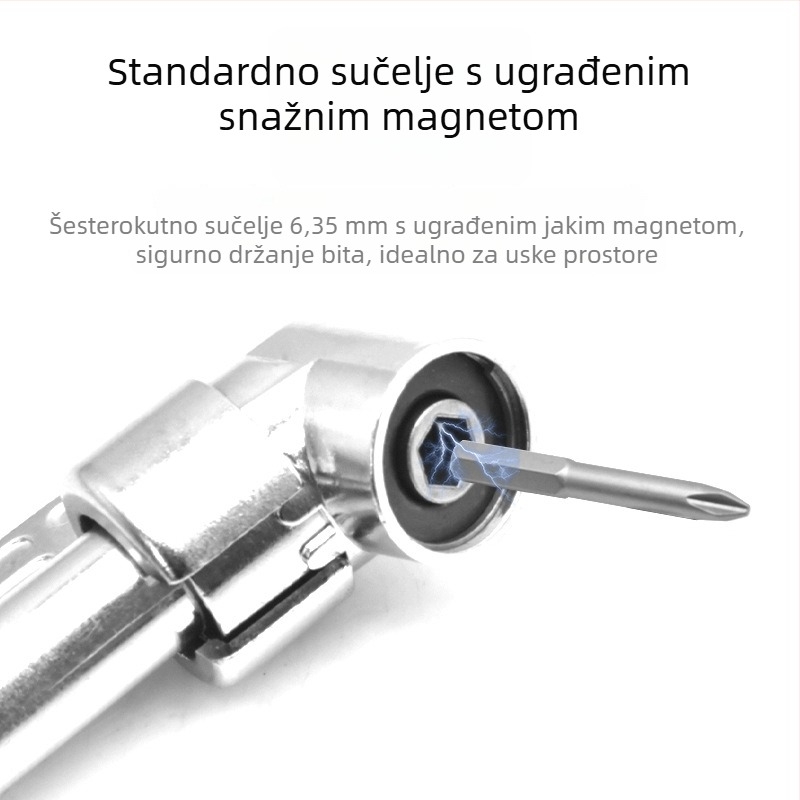 105° kutni adapter za bitove s produženim osovinom i univerzalnim spojem za bušilice u uskim prostorima • Brand: ZHCY • Materijal: 40 chrome