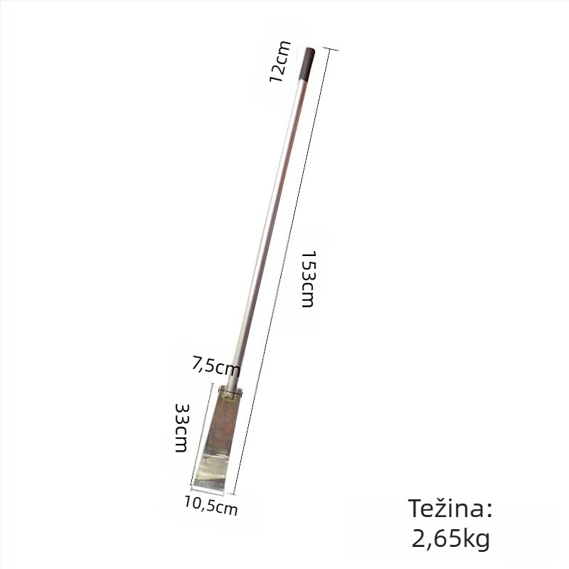 betonska lopata s oštricom od manganskog čelika i čelične drške, serija Extra Heavy +1