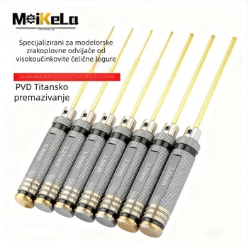 Set hex odvijača i ključeva za model zrakoplova, magnetski alati od visokokvalitetnog čelika (HSS)