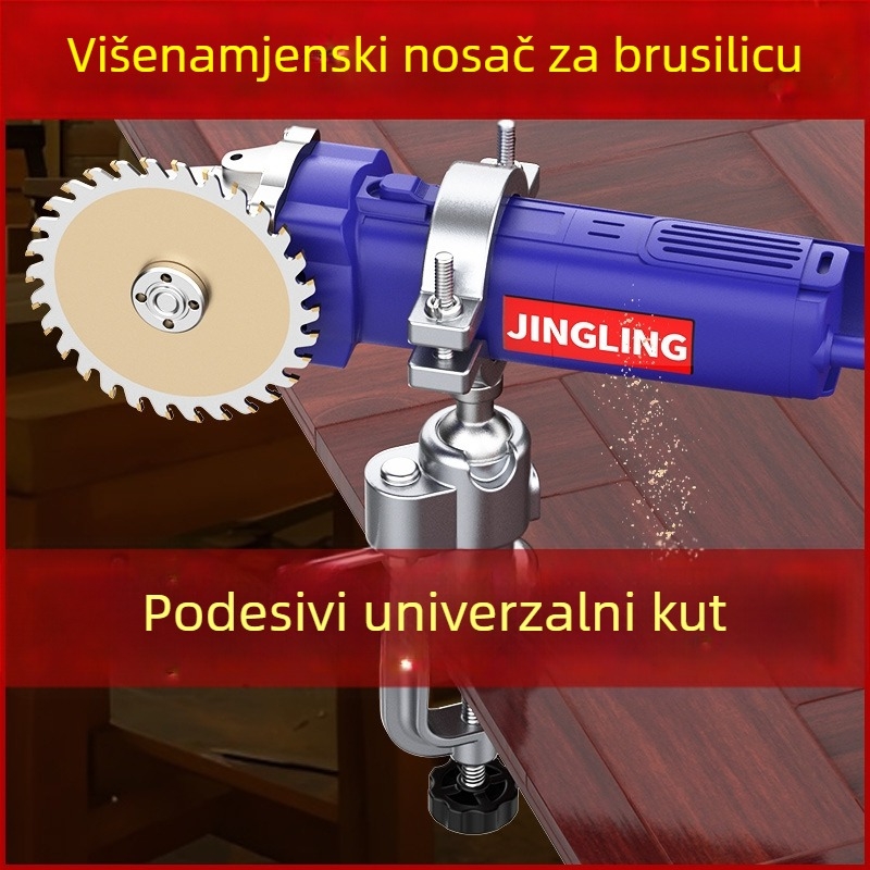 Univerzalni nosač za kutnu brusilicu s rotacijskim pričvršćivanjem – držač za brusilicu i bušilicu, Jingling čelik