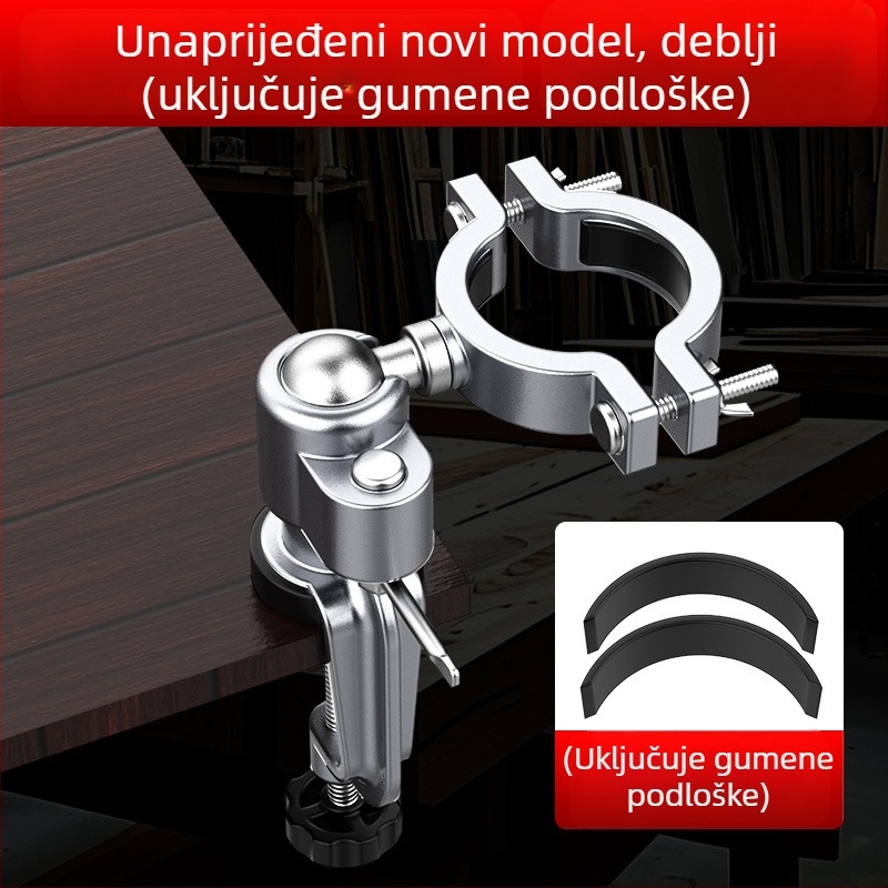 Univerzalni nosač za kutnu brusilicu s rotacijskim pričvršćivanjem – držač za brusilicu i bušilicu, Jingling čelik
