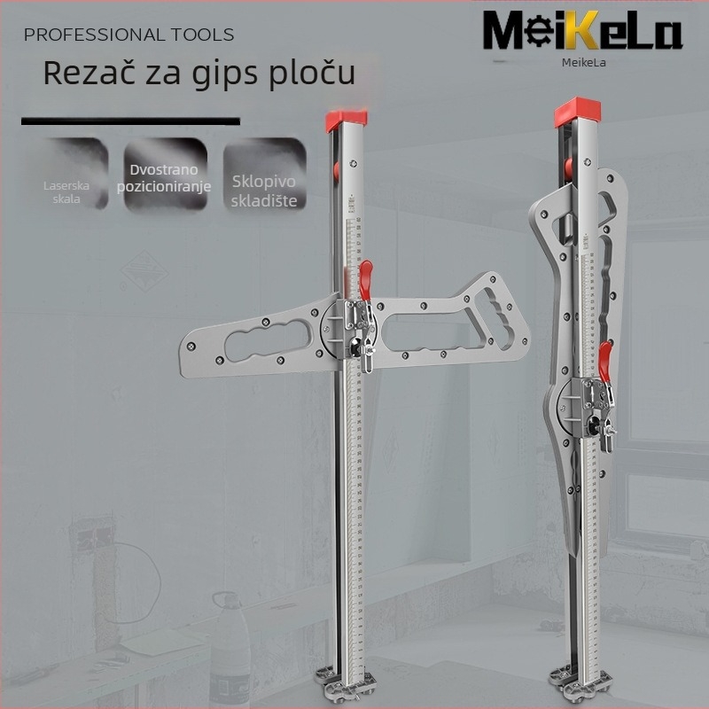 Alat za rezanje gips ploča — visoko precizan potisni nož, nehrđajući čelik, sklopni, bez prašine