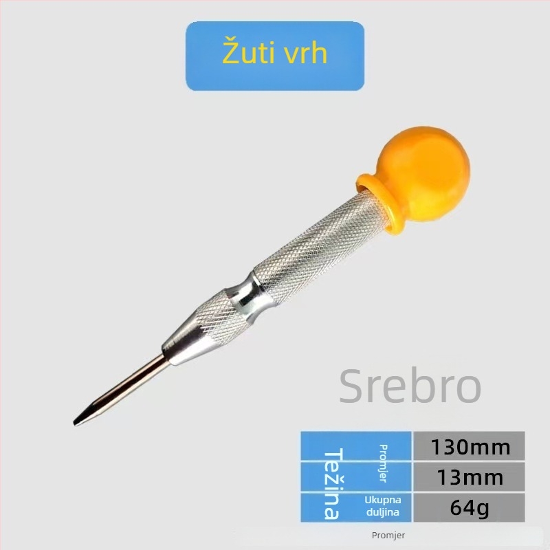Automatski središnji čekić za metal i drvo, protiv odstupanja, ručni središnji bušač, otvori s visokom elastičnošću