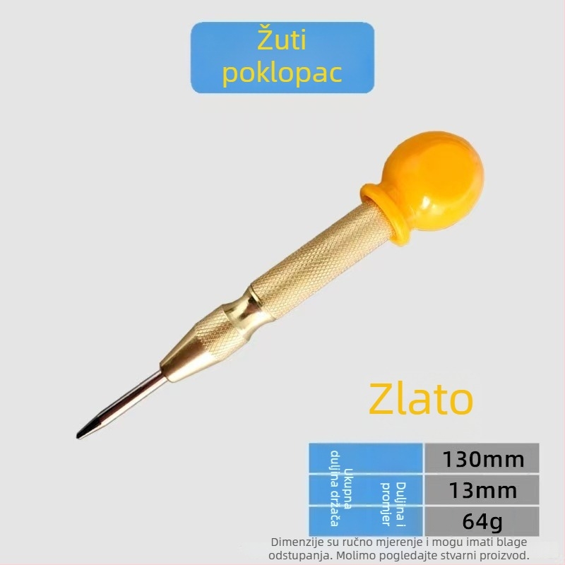 Automatski središnji čekić za metal i drvo, protiv odstupanja, ručni središnji bušač, otvori s visokom elastičnošću