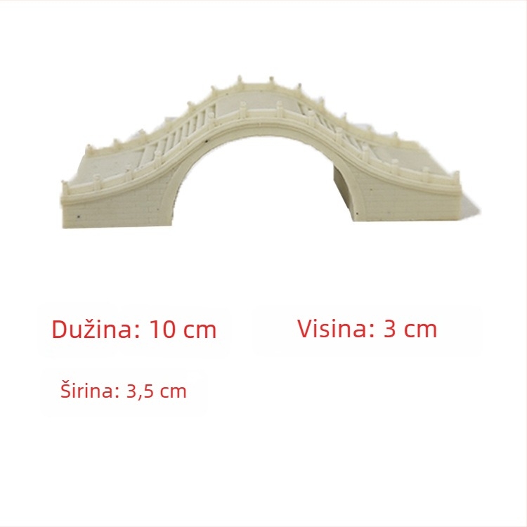 Ručna smolna mini krajinska kompozicion s paviljonom u kineskom stilu za stolove, dvorišta i akvarije
