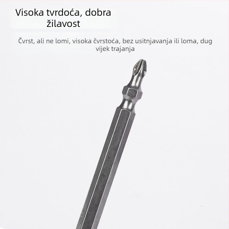 Set bitova od S2 legure za električnu bušilicu i odvijač, dvostruki Philips bitovi, visoka tvrdoća, snažan magnet, protuklizno
