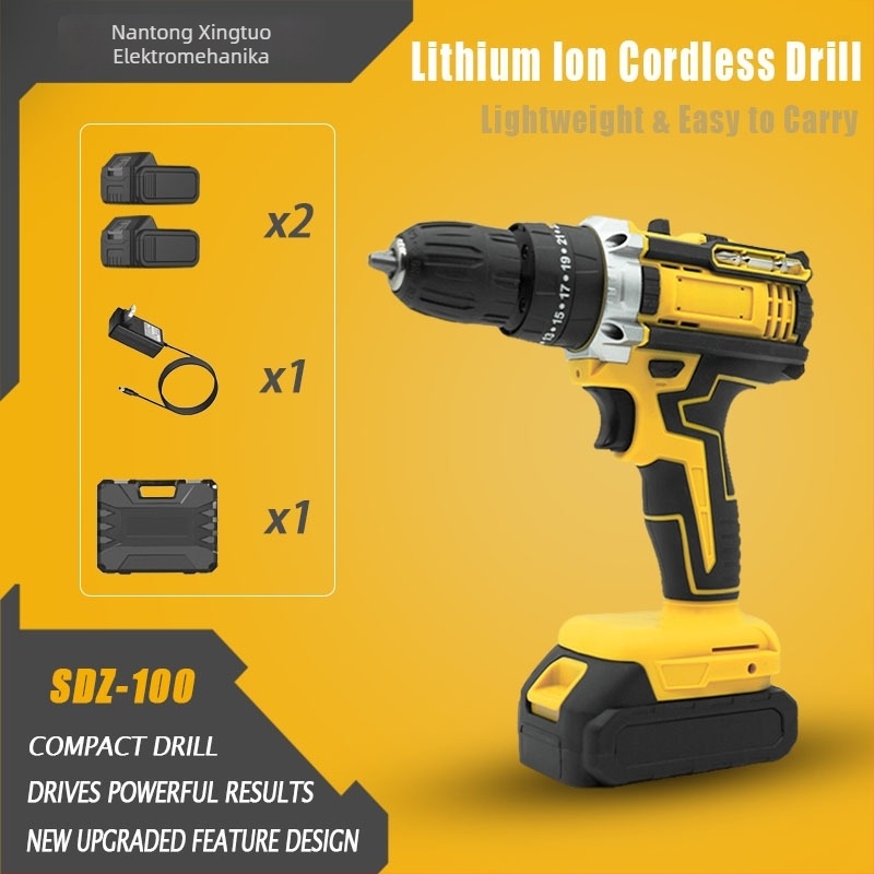 Bežični set bušilice i odvijača – neprekidna regulacija brzine, 18–21V, četkasti motor, punjiva litijeva baterija