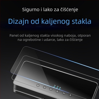 Vakuumska mašina za pakiranje A-1918, 100W, 110-240V, kapacitet 500-1000 ml, kućište od ABS-a i kaljenog stakla, funkcije vakuuma i zatvaranja plastičnih vrećica