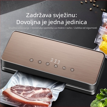 Stroj za vakuumsko pakiranje za kućnu upotrebu, širina brtvljenja 30 cm, snaga 100W, napon 110–220V, model A1918, kućište od kaljenog stakla + ABS