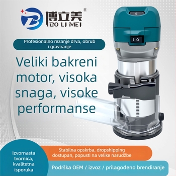 Bolime Višenamjenski stroj za obradu drveta s podešavajućom brzinom za freanje, drážkovanje i graviranje, 220V, Serija 3700, pogodan za bakelitne i aluminijsko-plastične ploče