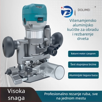 Bolime Višenamjenski stroj za obradu drveta s podešavajućom brzinom za freanje, drážkovanje i graviranje, 220V, Serija 3700, pogodan za bakelitne i aluminijsko-plastične ploče