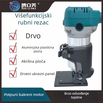 Bolime Višenamjenski stroj za obradu drveta s podešavajućom brzinom za freanje, drážkovanje i graviranje, 220V, Serija 3700, pogodan za bakelitne i aluminijsko-plastične ploče