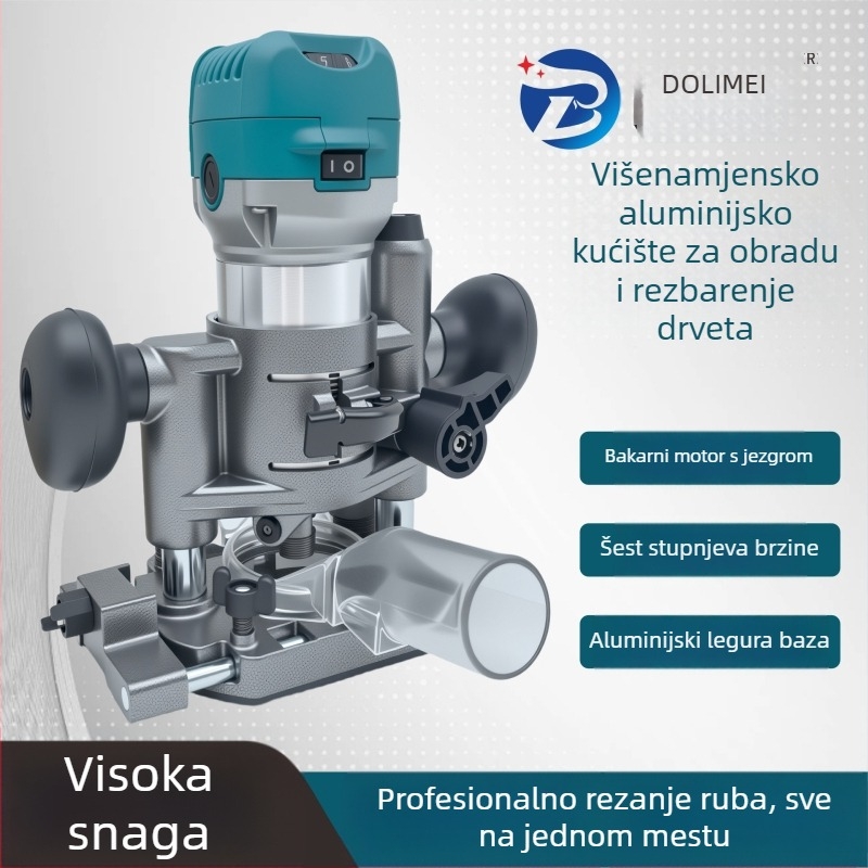 Bolime Višenamjenski stroj za obradu drveta s podešavajućom brzinom za freanje, drážkovanje i graviranje, 220V, Serija 3700, pogodan za bakelitne i aluminijsko-plastične ploče