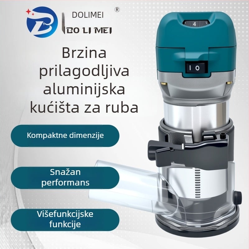 Bolime Višenamjenski stroj za obradu drveta s podešavajućom brzinom za freanje, drážkovanje i graviranje, 220V, Serija 3700, pogodan za bakelitne i aluminijsko-plastične ploče