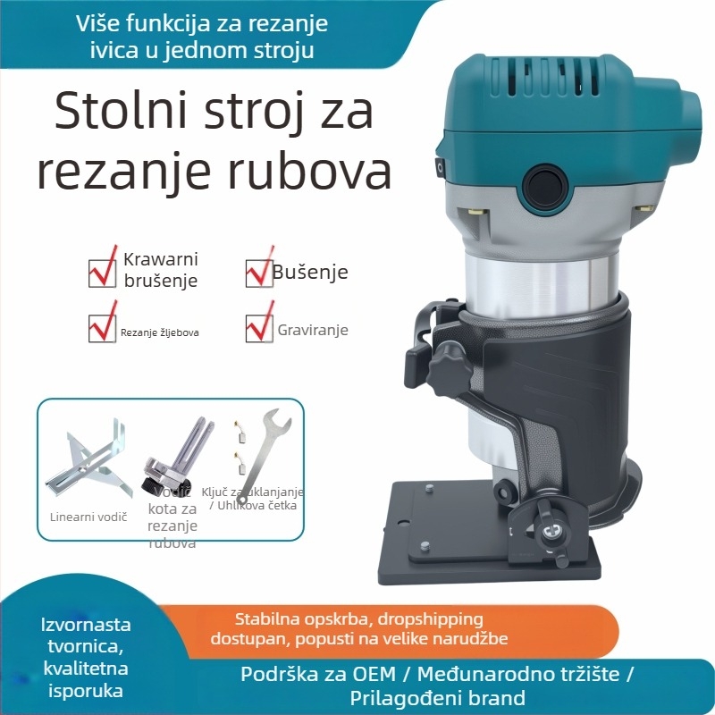 Bolime Višenamjenski stroj za obradu drveta s podešavajućom brzinom za freanje, drážkovanje i graviranje, 220V, Serija 3700, pogodan za bakelitne i aluminijsko-plastične ploče