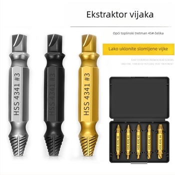 Univerzalni izvlačivač vijaka i alat za navoje: uklanjanje slomljenih navoja, rezni navoj i uklanjanje navoja (Brand: Unique)