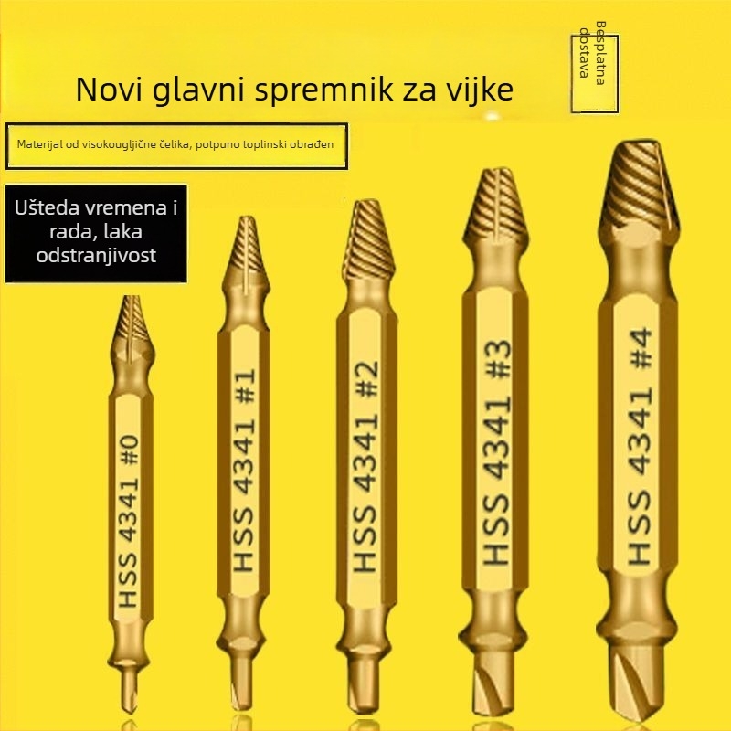 Univerzalni izvlačivač vijaka i alat za navoje: uklanjanje slomljenih navoja, rezni navoj i uklanjanje navoja (Brand: Unique)