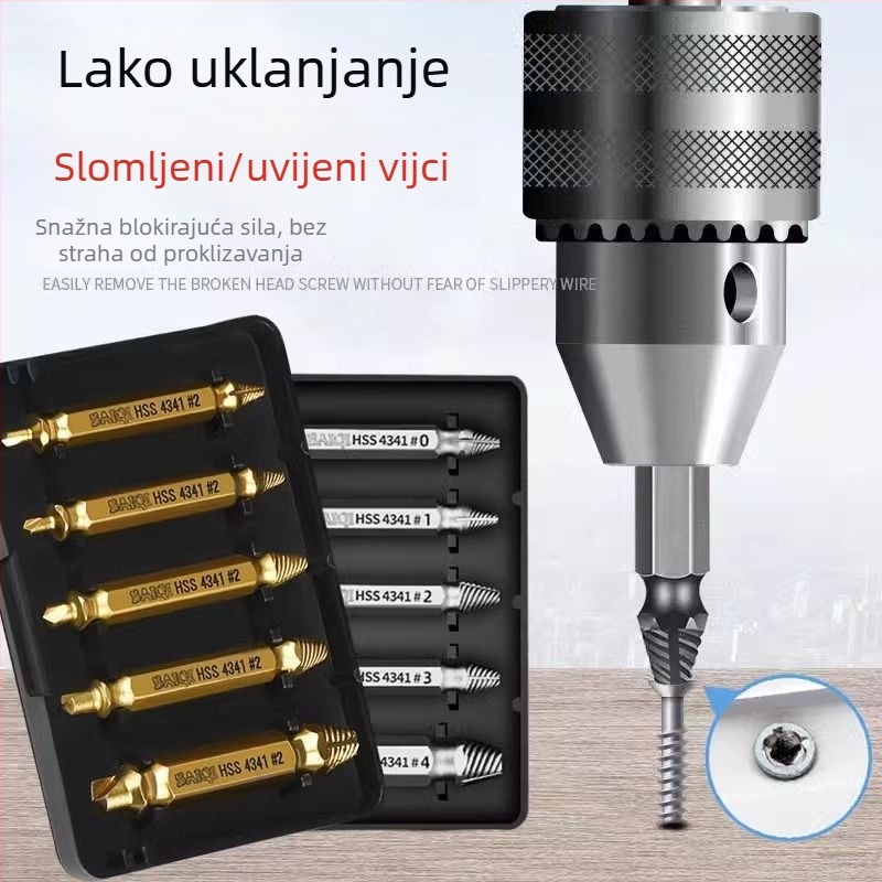Univerzalni izvlačivač vijaka i alat za navoje: uklanjanje slomljenih navoja, rezni navoj i uklanjanje navoja (Brand: Unique)