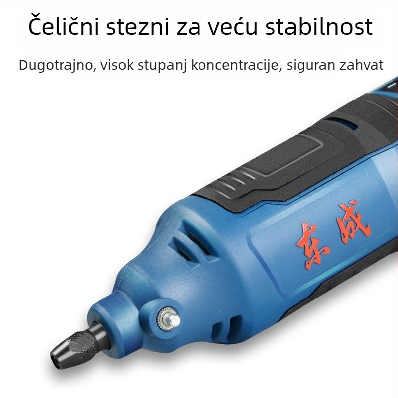 Dongcheng DCSJ10E Bežična električna glava za brušenje s Li‑ion baterijom, 12V, 0,41 kg