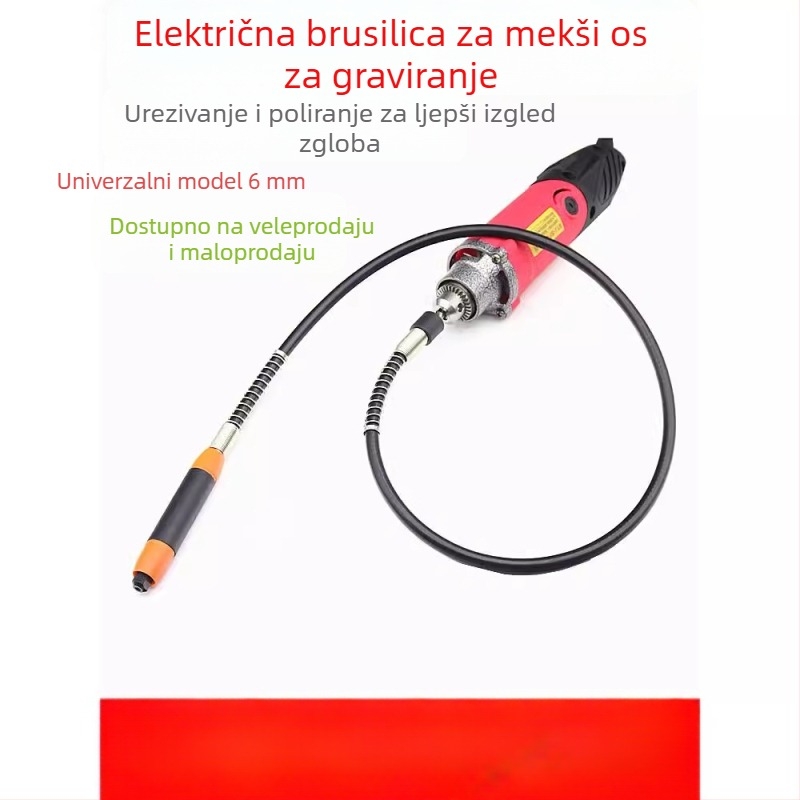 Električna brusilica s 6 mm držačem, visoke brzine, 220V, kabel 1,6 m, za brušenje, poliranje i bušenje