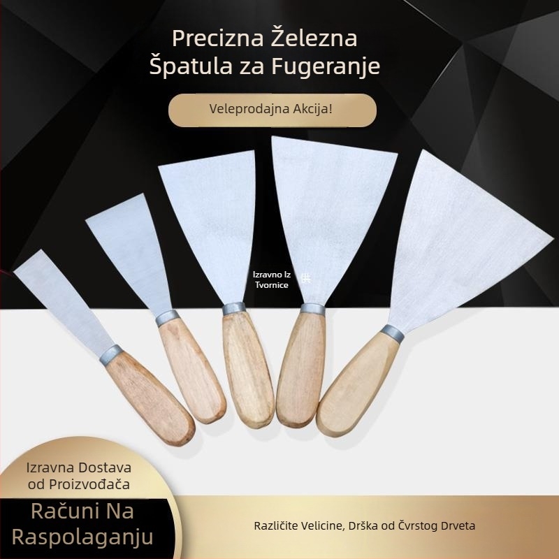 Špachtla s drvenom drškom – za čišćenje i punjenje zidova (Broj artikla: other; Značka: Other; Model: Obratite se službi za korisnike)