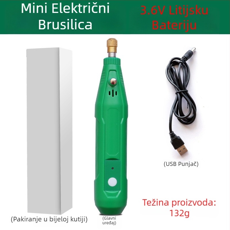 DZT 88738 Mini električna brusilica za graviranje, 6 brzina, za DIY graviranje, priključno napajanje