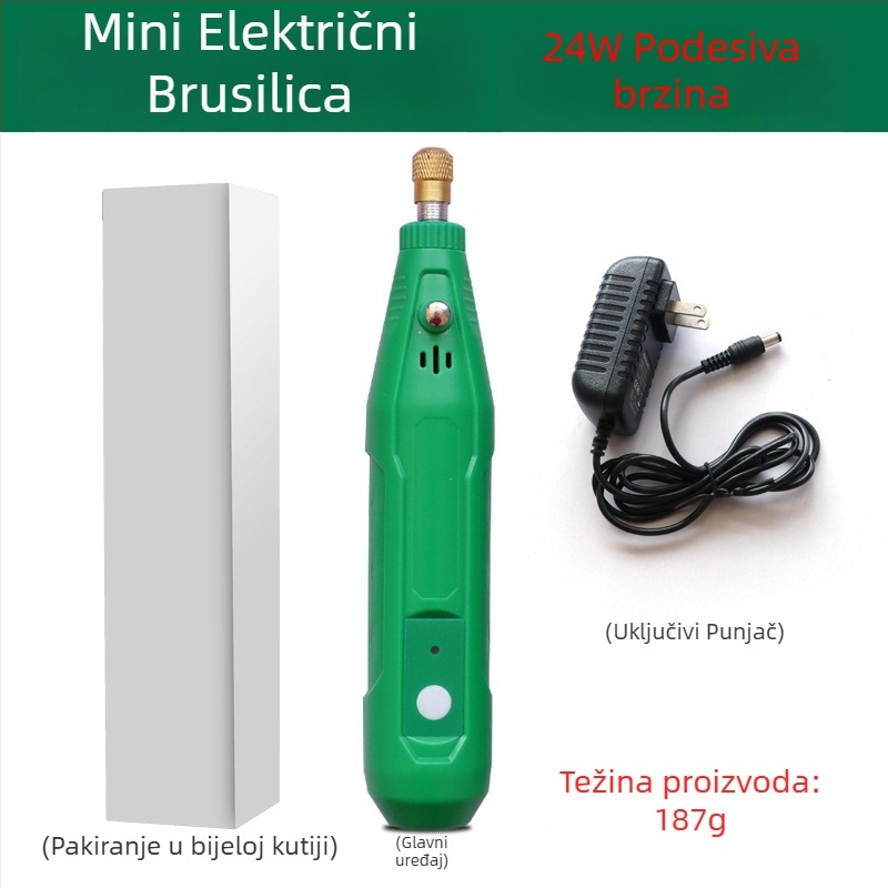 DZT 88738 Mini električna brusilica za graviranje, 6 brzina, za DIY graviranje, priključno napajanje