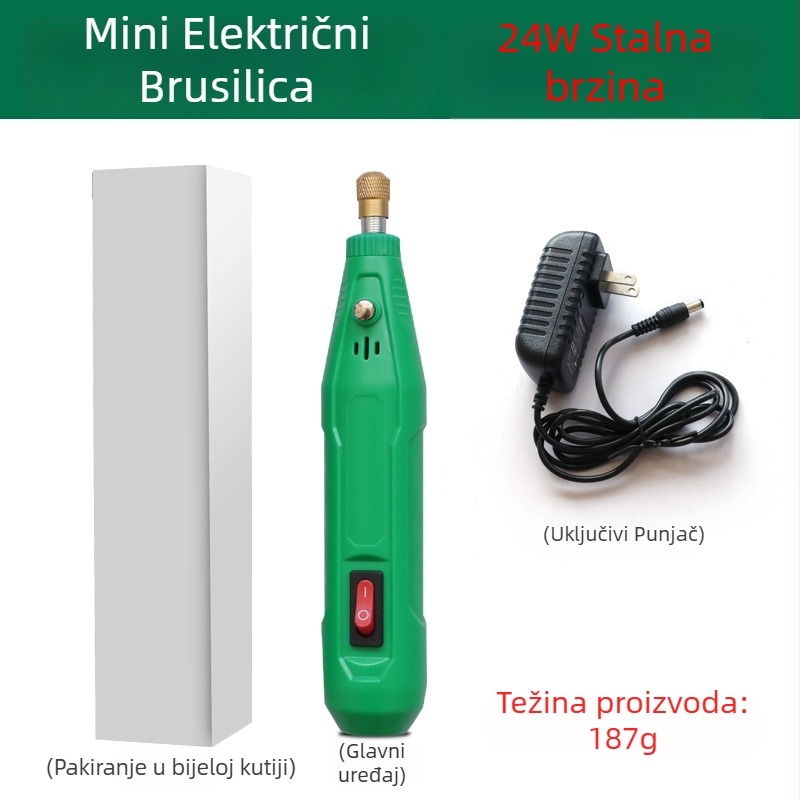 DZT 88738 Mini električna brusilica za graviranje, 6 brzina, za DIY graviranje, priključno napajanje