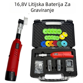 Graviranje kamena s Li‑ion baterijom 16,8V — prijenosni ručni električni alat za graviranje granita i mramora na grobovima