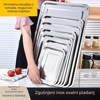 Kvadratna posuda od nehrđajućeg čelika, polirana površina, moderni minimalistički stil