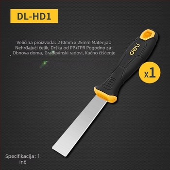 Deli špatula od nehrđajućeg čelika, plosnato oštrica za skidanje boje sa zida, model DL-HD12345