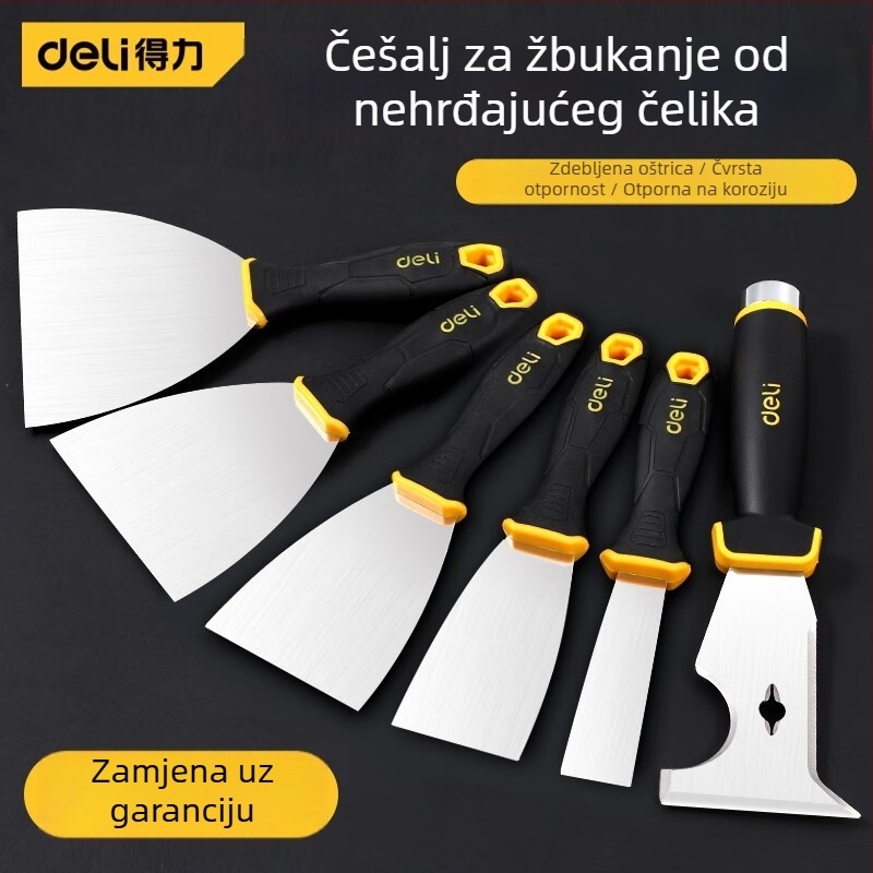 Deli špatula od nehrđajućeg čelika, plosnato oštrica za skidanje boje sa zida, model DL-HD12345