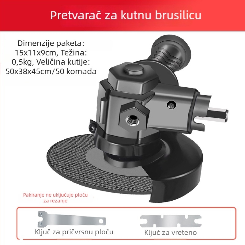 Glava pretvarača za kutnu brusilicu za bušilicu – karbonsko čelik, za kućnu upotrebu